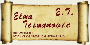 Elma Tešmanović vizit kartica